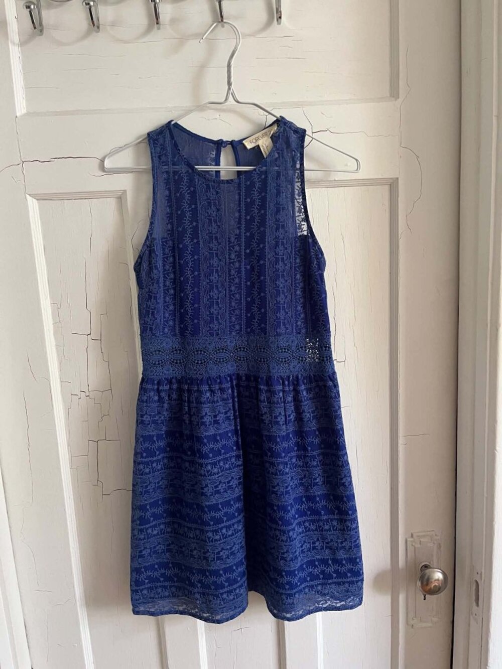Blue eyelet lace sundress
